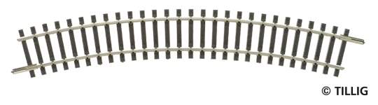 Tillig 83116 - TT Gebogenes Gleis R 01 R 267 mm 30°